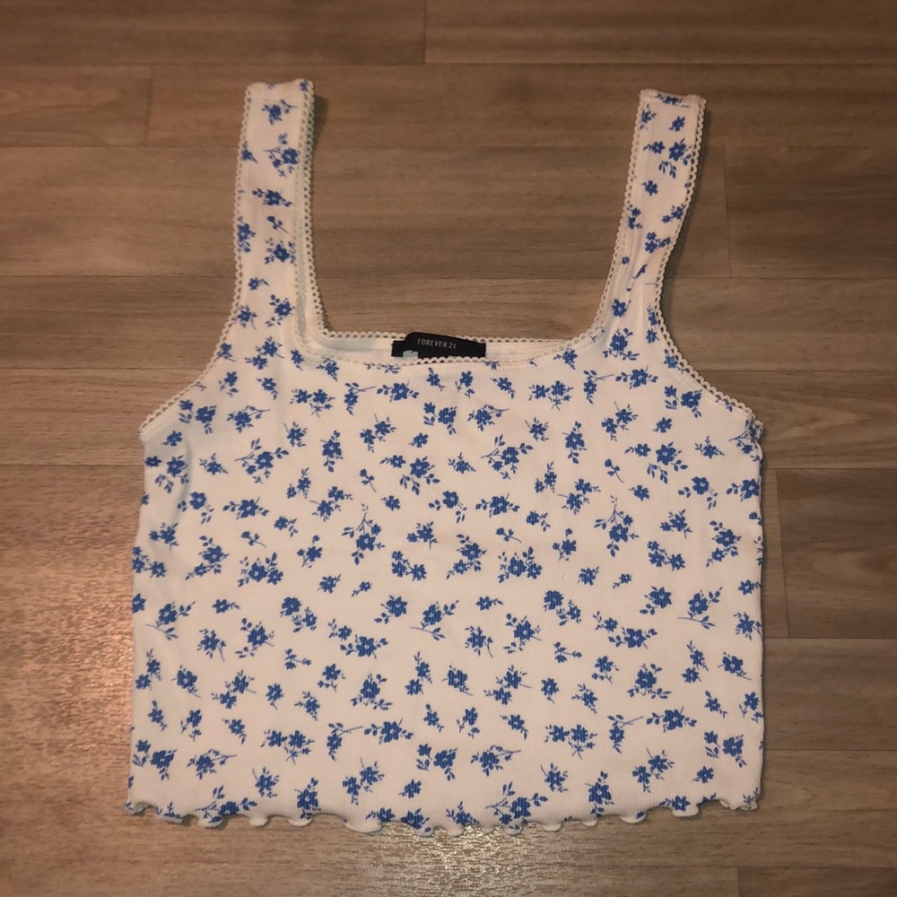forever 21 floral crop top